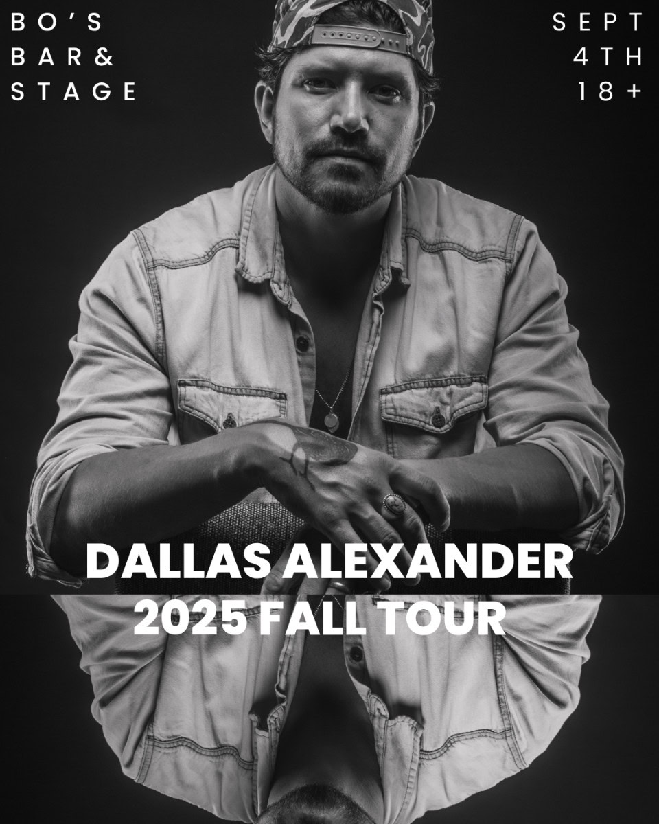 Dallas Alexander performing live on stage for his 2025 Fall Tour, showcasing his unique style and engaging the audience.