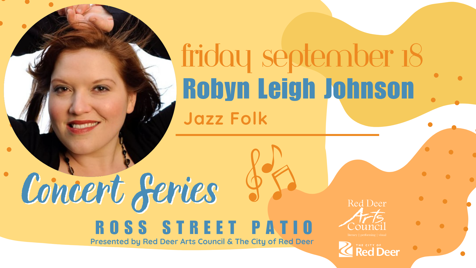 Robyn Leigh Johnson at Ross Street Patio official event artwork