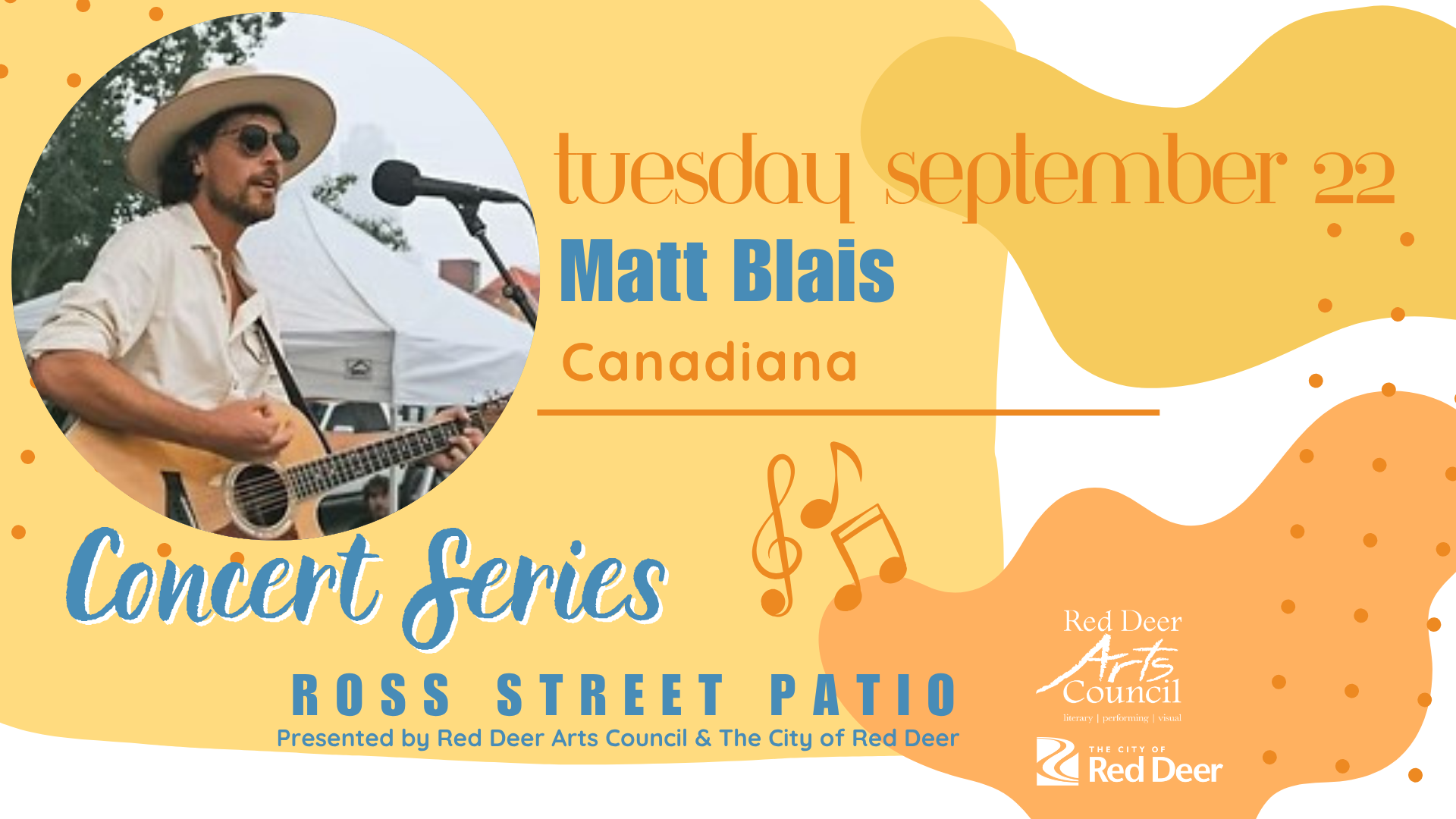 Matt Blais at Ross Street Patio official event artwork
