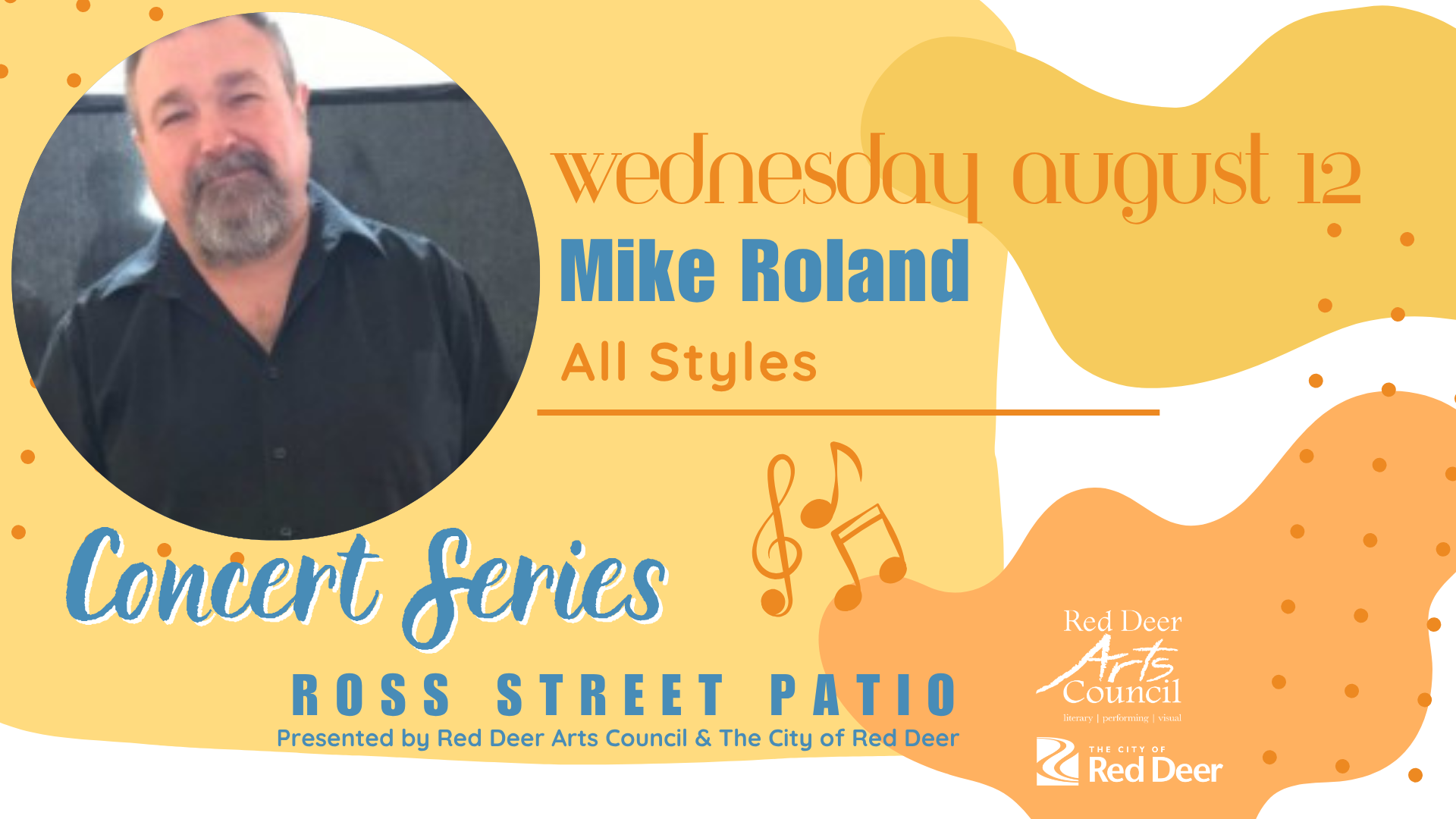 Mike Roland Ross Street Patio Concert Series event graphic