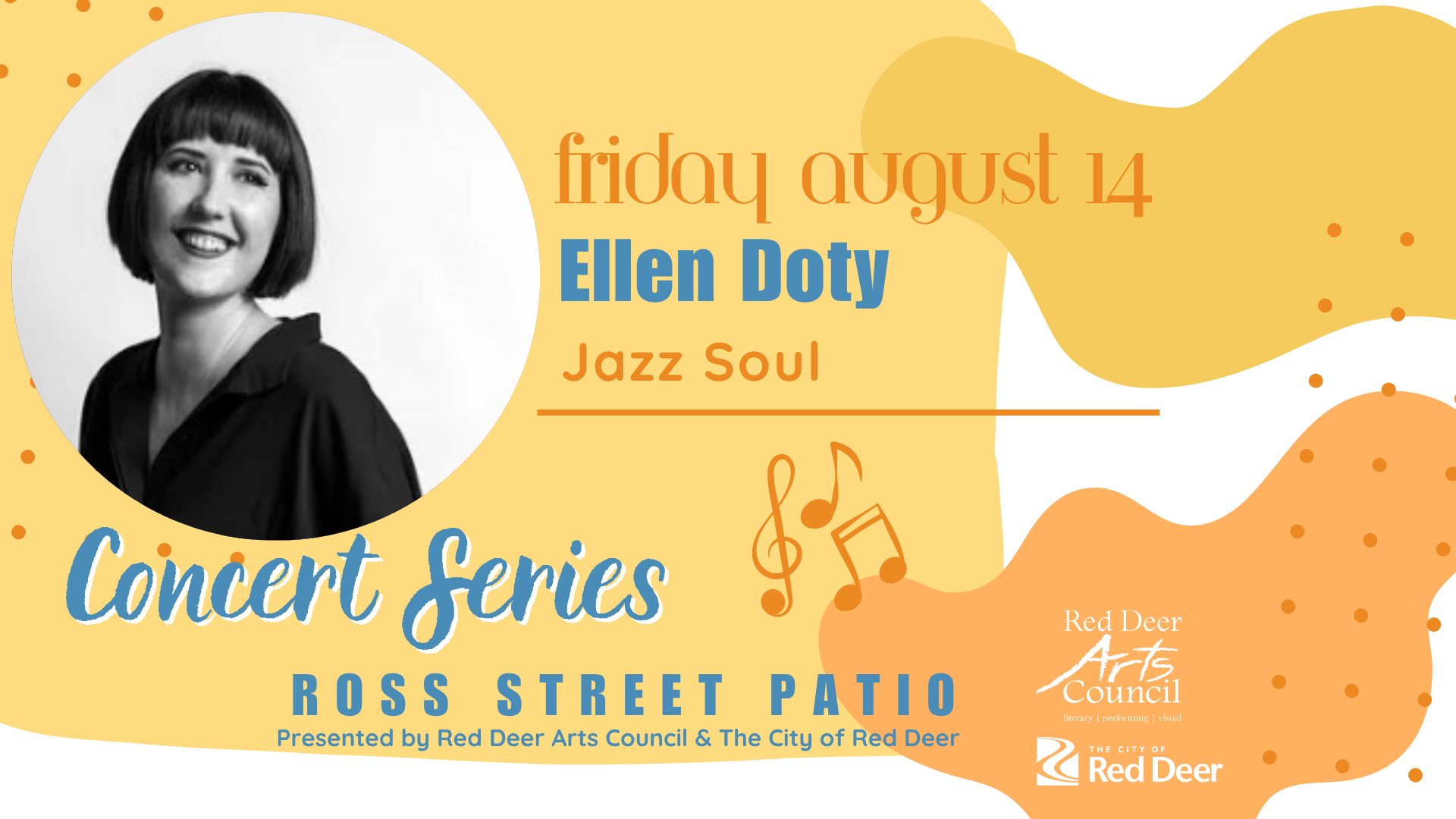 Ellen Doty Ross Street Patio Concert Series event graphic