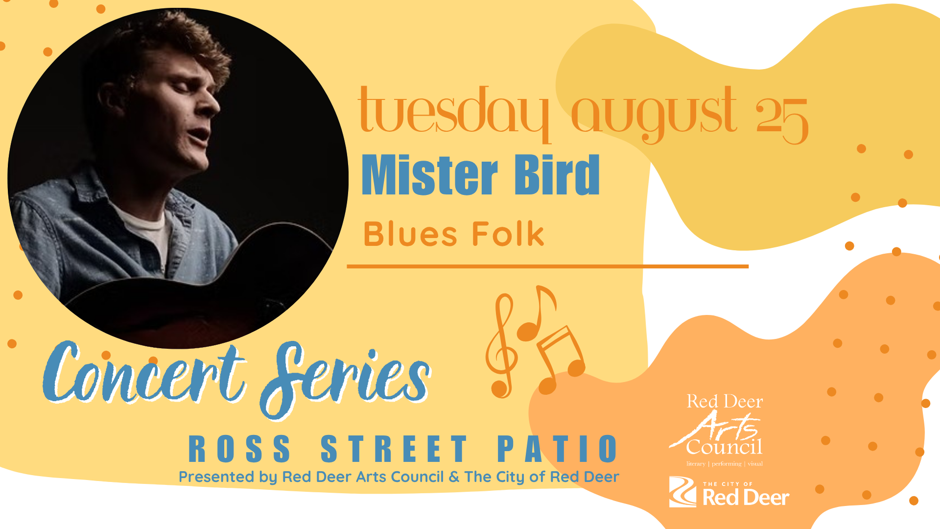 Mister Bird Ross Street Patio Concert Series event graphic