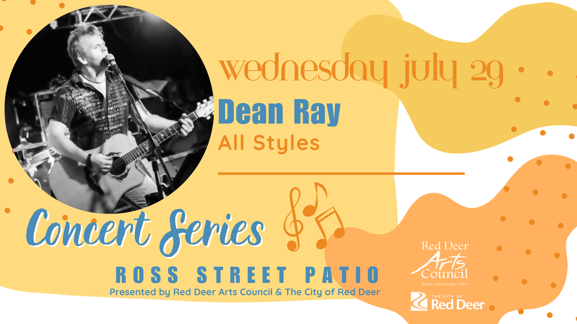 Dean Ray Ross Street Patio Concert Series event graphic