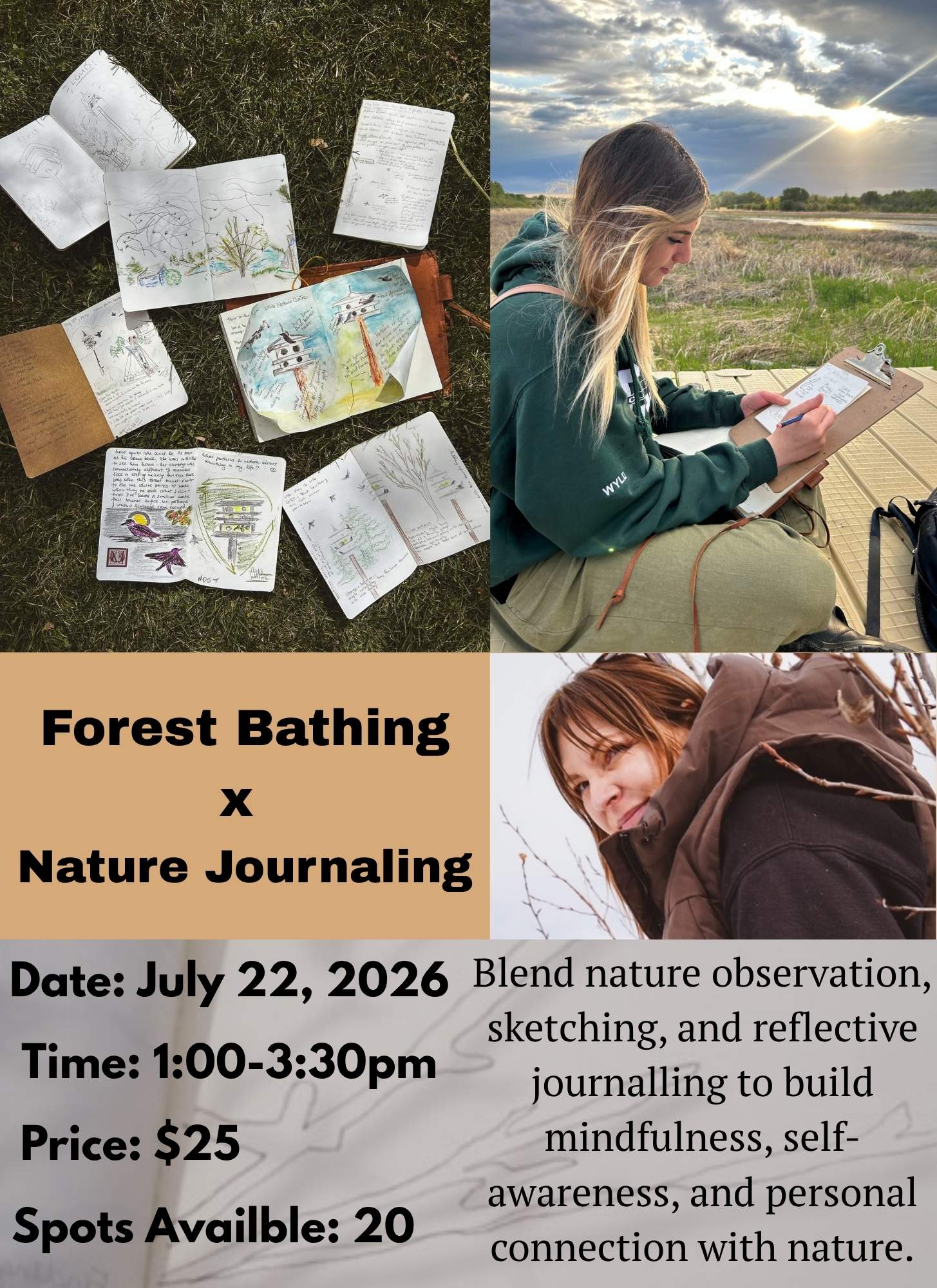Nature Journaling Forest Bathing Workshop
